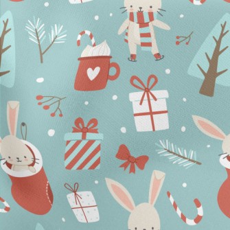 Merry Christmas Bunny Stretch Ponte