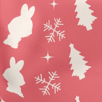 Christmas Bunny Silhouette Stretch Ponte