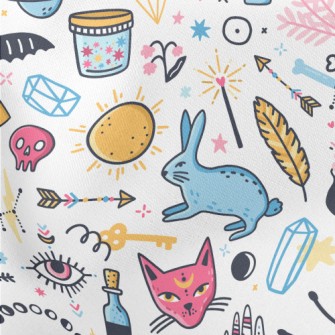 Colorful Witchcraft Elements Stretch Ponte