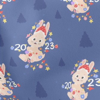Cute Rabbit With Christmas Dec Stretch Ponte