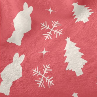 Christmas Bunny Silhouette Minky