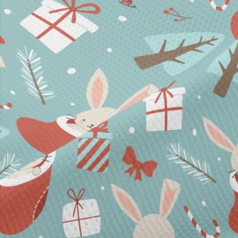 Merry Christmas Bunny Piqué