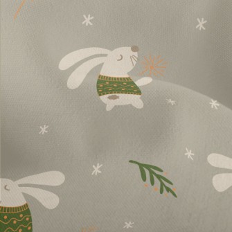 Rabbit Playing With Fairy Wand Lightweight Performance Linen