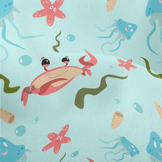 Cartoon Ocean World Lightweight Performance Linen