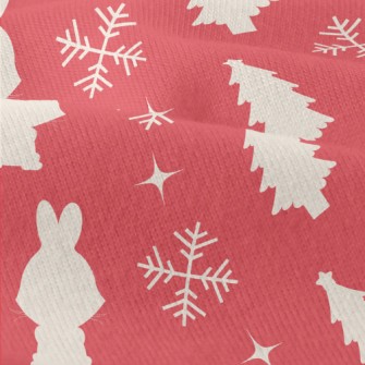 Christmas Bunny Silhouette Modern Jersey