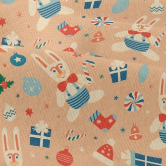 Retro Christmas Bunny Modern Jersey