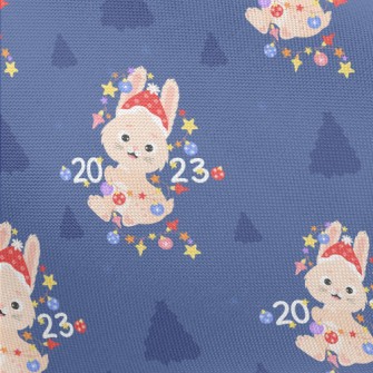 Cute Rabbit With Christmas Dec Pongee