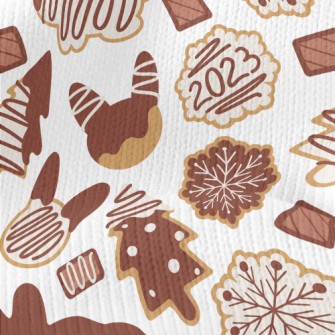 Chocolate Handmade Cookies Stretch Jersey