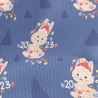 Cute Rabbit With Christmas Dec Stretch Jersey