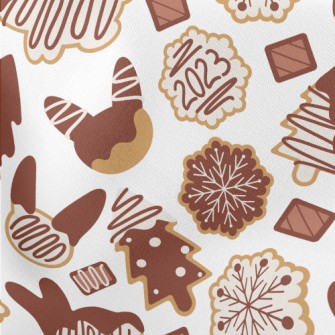 Chocolate Handmade Cookies Lightweight Cotton Poplin