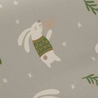 Rabbit Playing With Fairy Wand Midweight Cotton Poplin