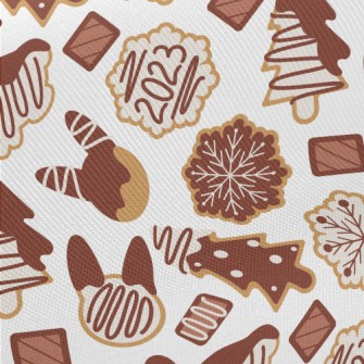 Chocolate Handmade Cookies Midweight Cotton Poplin