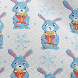 Bunny With Christmas Decoratio Chiffon