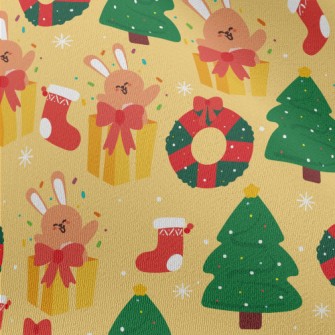 Cartoon Bunny Christmas Gift Chiffon