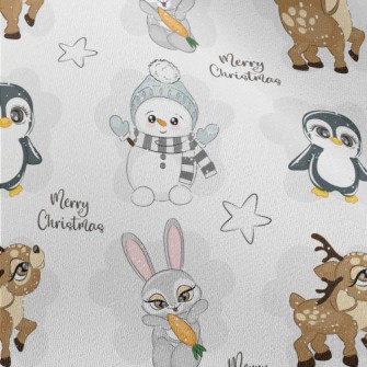 Antarctic Animal Christmas Chiffon