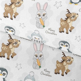 Antarctic Animal Christmas Waterproof Oxford