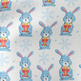 Bunny With Christmas Decoratio Waterproof Canvas