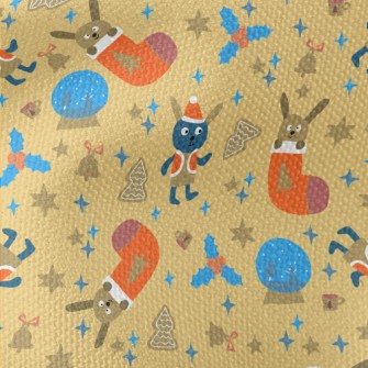 Festive Cute Rabbit Waterproof Canvas