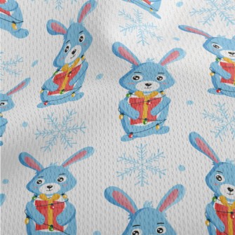 Bunny With Christmas Decoratio Athletic Mesh Flat Back