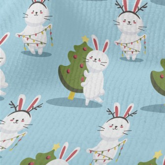 Bunny Decorating The Christmas Terry