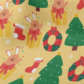 Cartoon Bunny Christmas Gift Terry