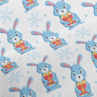 Bunny With Christmas Decoratio Performance Linen