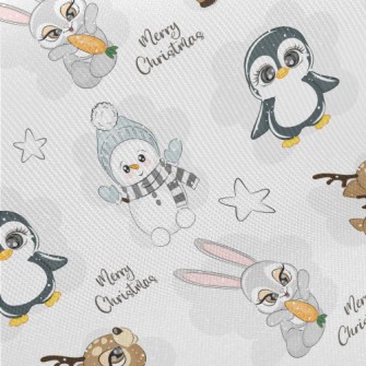 Antarctic Animal Christmas Twill