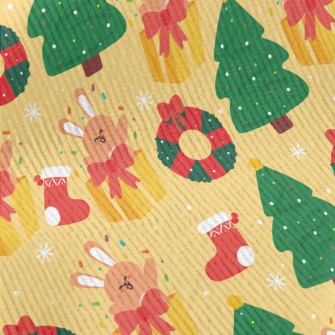 Cartoon Bunny Christmas Gift Standard Corduroy