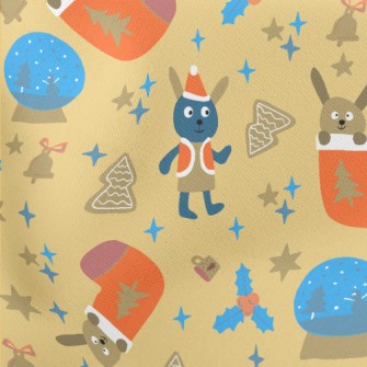 Festive Cute Rabbit Stretch Ponte