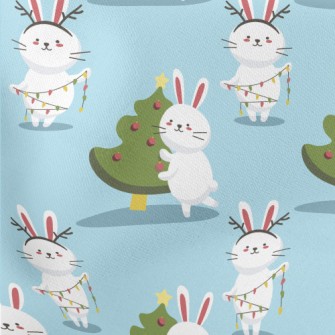 Bunny Decorating The Christmas Stretch Ponte