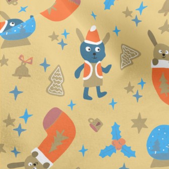 Festive Cute Rabbit Micro Fleece