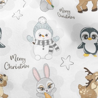 Antarctic Animal Christmas Micro Fleece