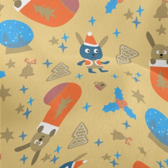 Festive Cute Rabbit Lightweight Performance Linen