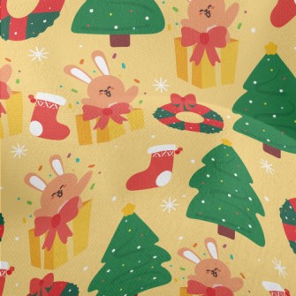 Cartoon Bunny Christmas Gift Lightweight Performance Linen