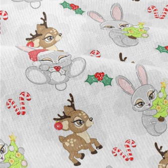 Christmas Reindeer And Rabbit Modern Jersey