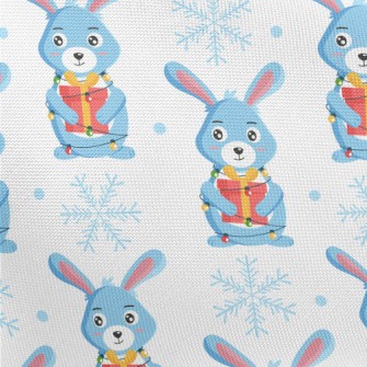 Bunny With Christmas Decoratio Pongee