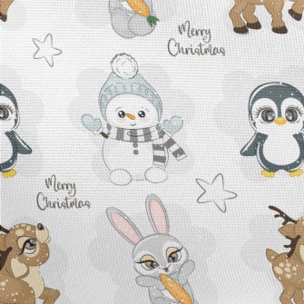Antarctic Animal Christmas Pongee