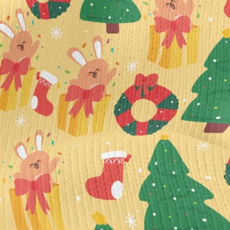 Cartoon Bunny Christmas Gift Stretch Jersey