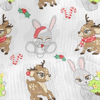Christmas Reindeer And Rabbit Stretch Jersey