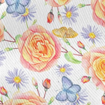 Watercolor Style Butterfly Col Standard Corduroy
