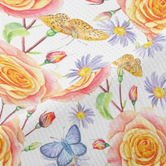 Watercolor Style Butterfly Col Piqué