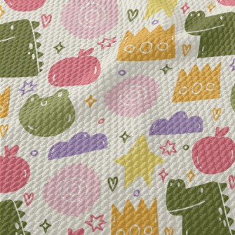 Cute Round Pattern Birdseye Piqué