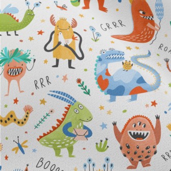 Cute Monsters Sharing Gifts Chiffon