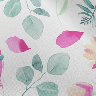 Colorful Plants In Watercolor  Chiffon