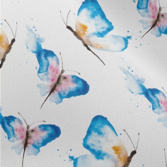 Watercolor Style Butterfly Chiffon