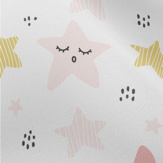 Pink Cute Little Star Chiffon