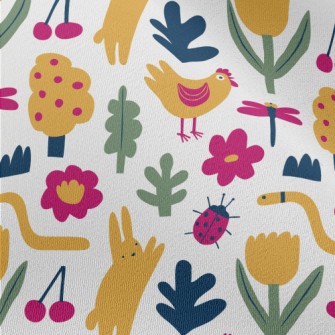 Lively And Cute Grassland Anim Chiffon