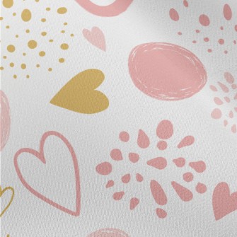Pink Colorful Love Pattern Chiffon