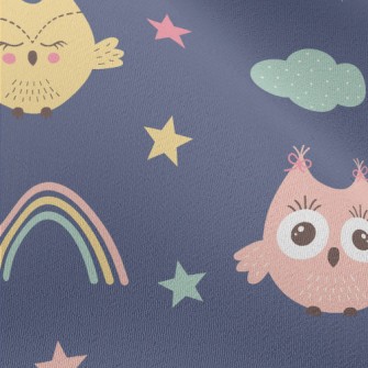 Lovely Rainbow Owl Chiffon