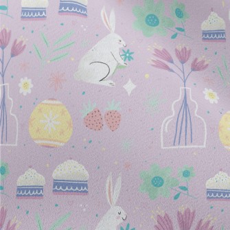 Hand Drawn Easter Pattern Chiffon